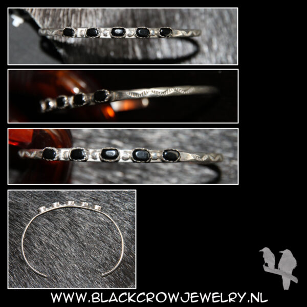 Sterling zilveren armband met onyx