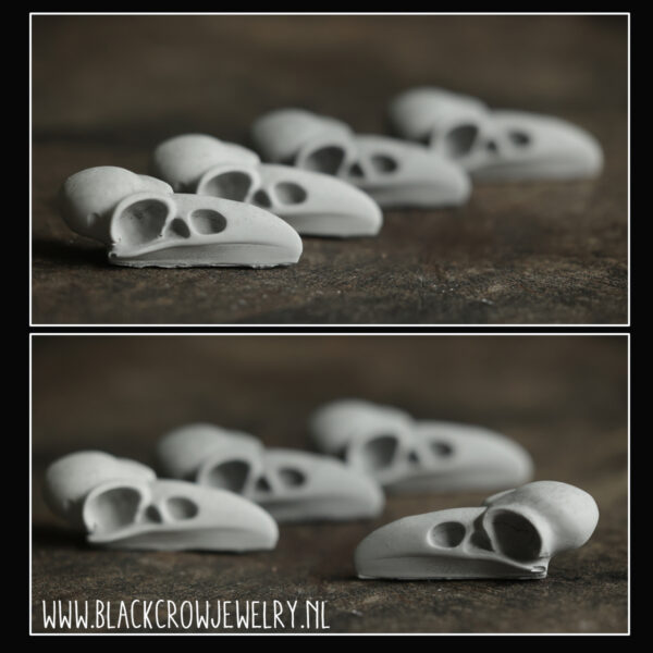 kleine crow skull grijs