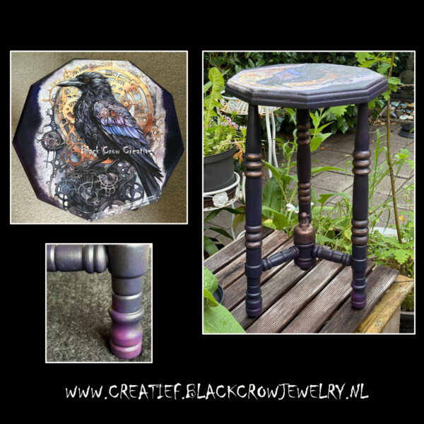 Steampunk Crow bijzettafeltje - Afbeelding 2