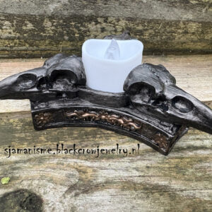 * nieuw: Crow Skull met theelichtje